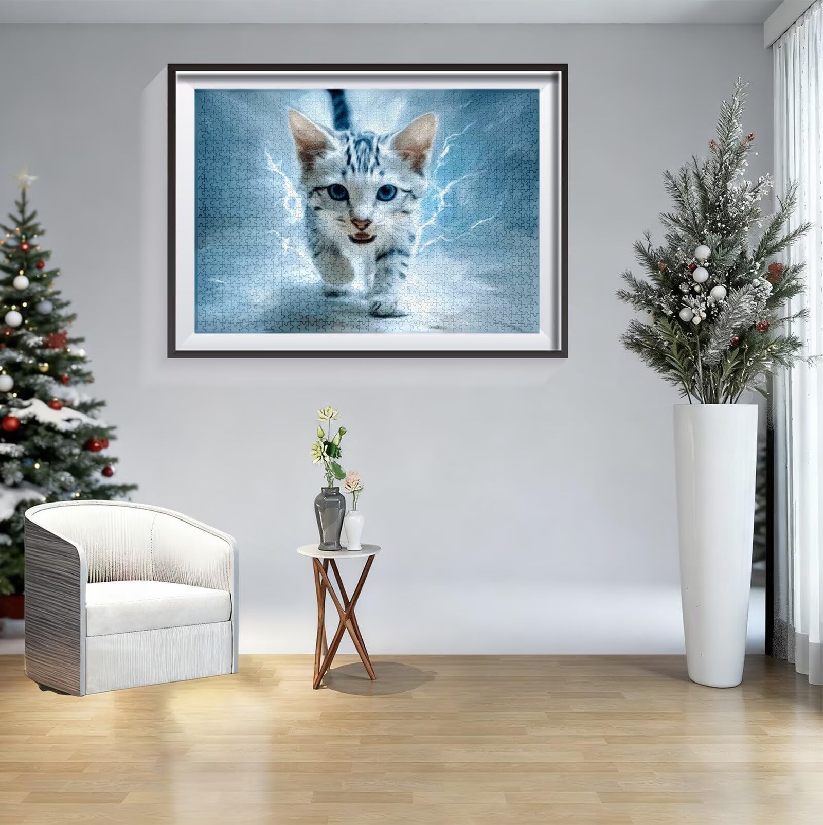Puzzle 4000 Pièces Chat, Puzzle 4000 Pièces Adultes et Enfants, Puzzles Bois avec Une Boîte d'emballage Exquise, Jeu Éducatif Puzzles Animal, Noël Decoration Maison, Cadeau Femme, Cadeau Homme H-3142