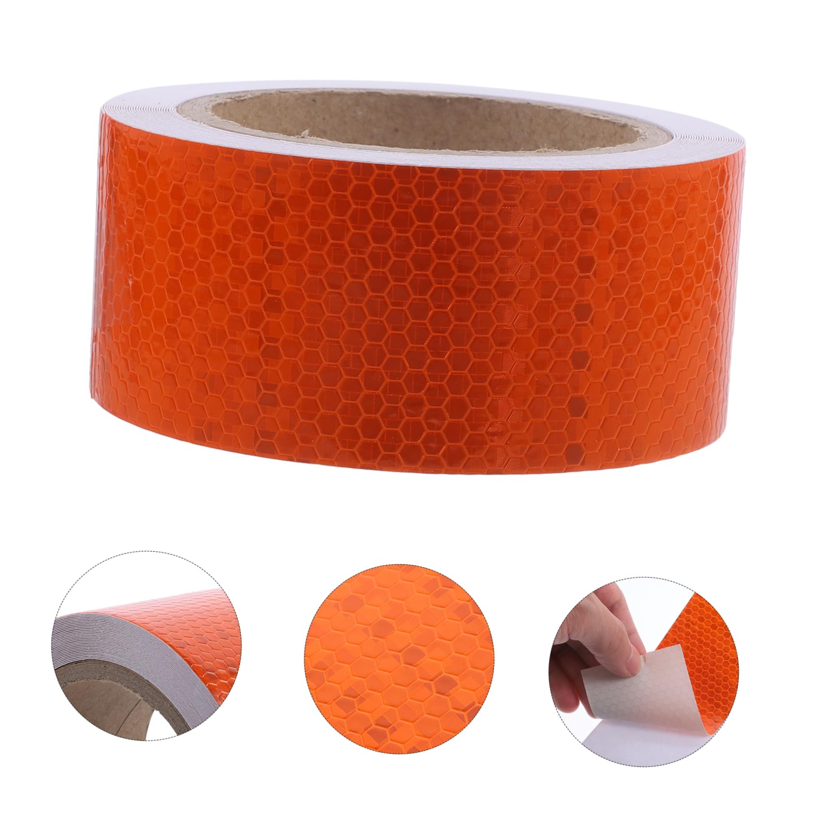 Gadpiparty 4 Rollos Cinta adhesiva reflectante color pegatina cinta de neón cinta reflectiva cinta reflectante de seguridad cinta reflectora para remolques de polivinilo Naranja