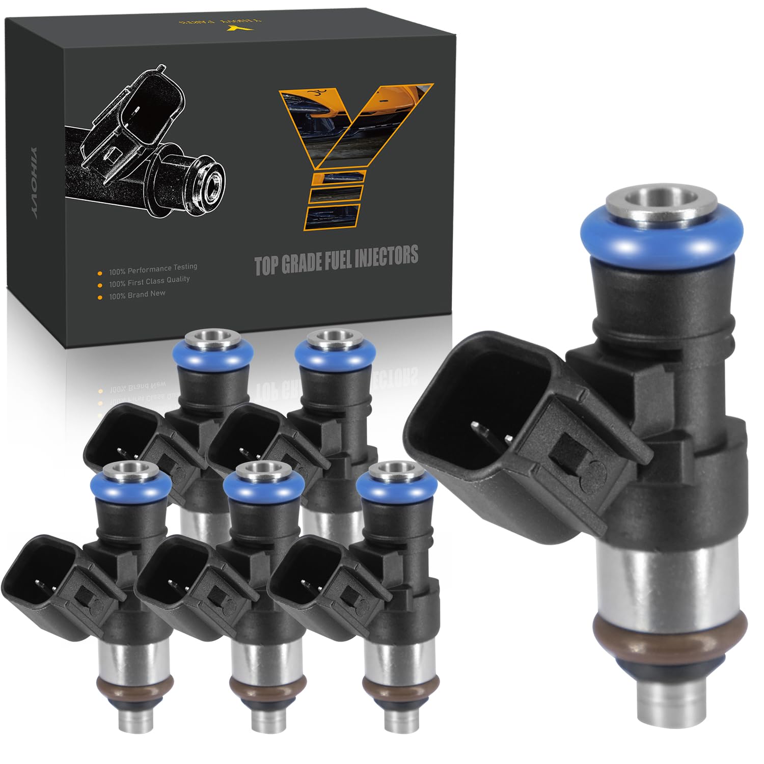 𝐘𝐈𝐇𝐎𝐕𝐘 Fuel Injectors 0280158091 fit for Ford Edge Flex Fusion Taurus Taurus X V6 3.5L 2007-2012, fit for Lincoln MKS MKT MKX MKZ V6 3.7L, fit