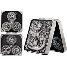 Haxtec Foldable Spinner Dice 7-in-1 Metal DND Dice Set Copper Unique Folding Pocket Dice Spinner Compatible with Dungeons and Dragons Magnetic Box DND Gifts for TTRPG Dungeon Masters Players