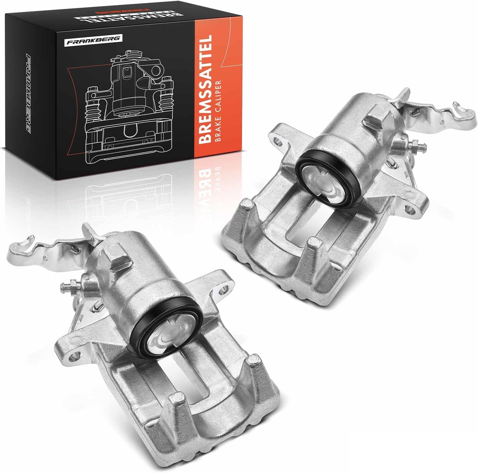 2x Brake Caliper Disc Brake Rear Left Right Aluminium Compatible with Golf Plus Golf V Golf VI A3 O.c.t.a.v.i.a II Leon Altea Altea XL Toledo III Replace# 1K0615423J