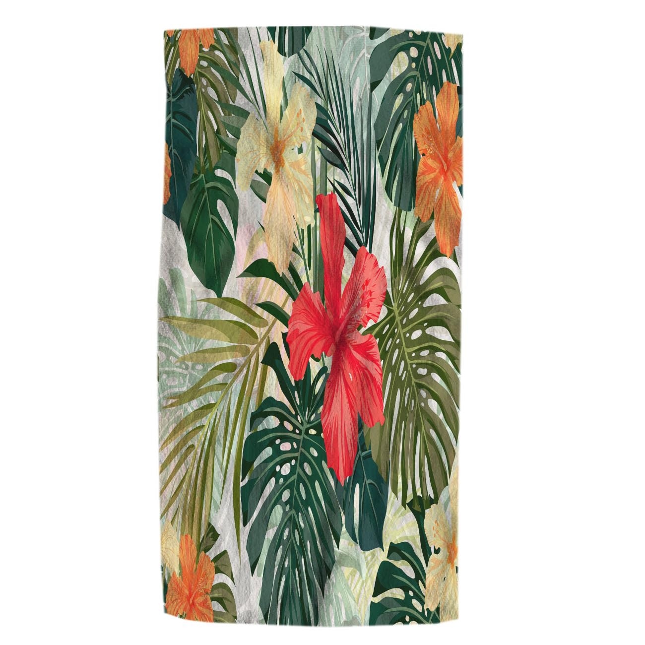 Pehede Hibiscus Flowers Hand Towel Summer Colorful Hawaiian Tropical Plants Palm Leaf Soft Guest Face Bath Towel Bathroom Decorations Thin Kitchen Tea