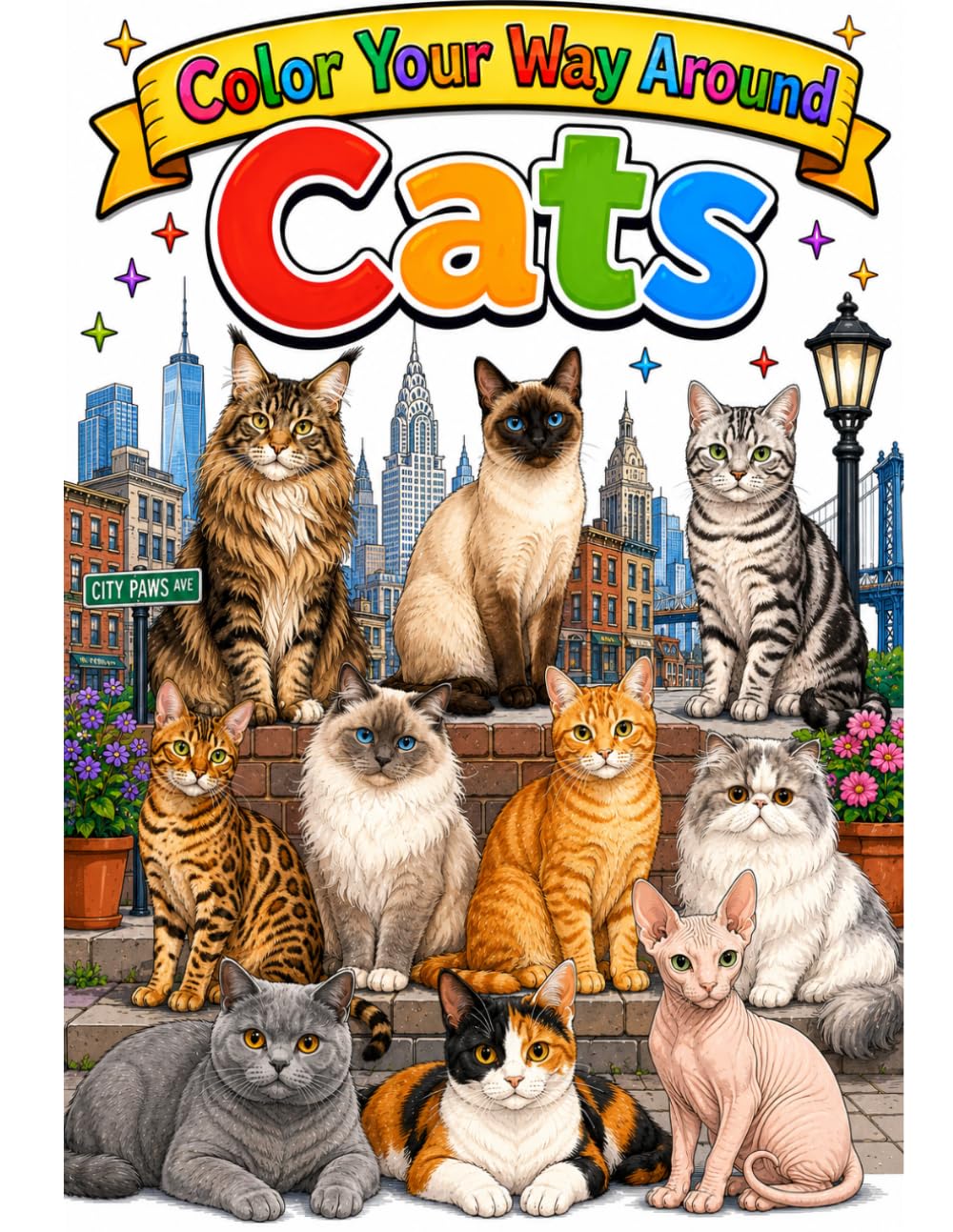 Color Your Way Around Cats