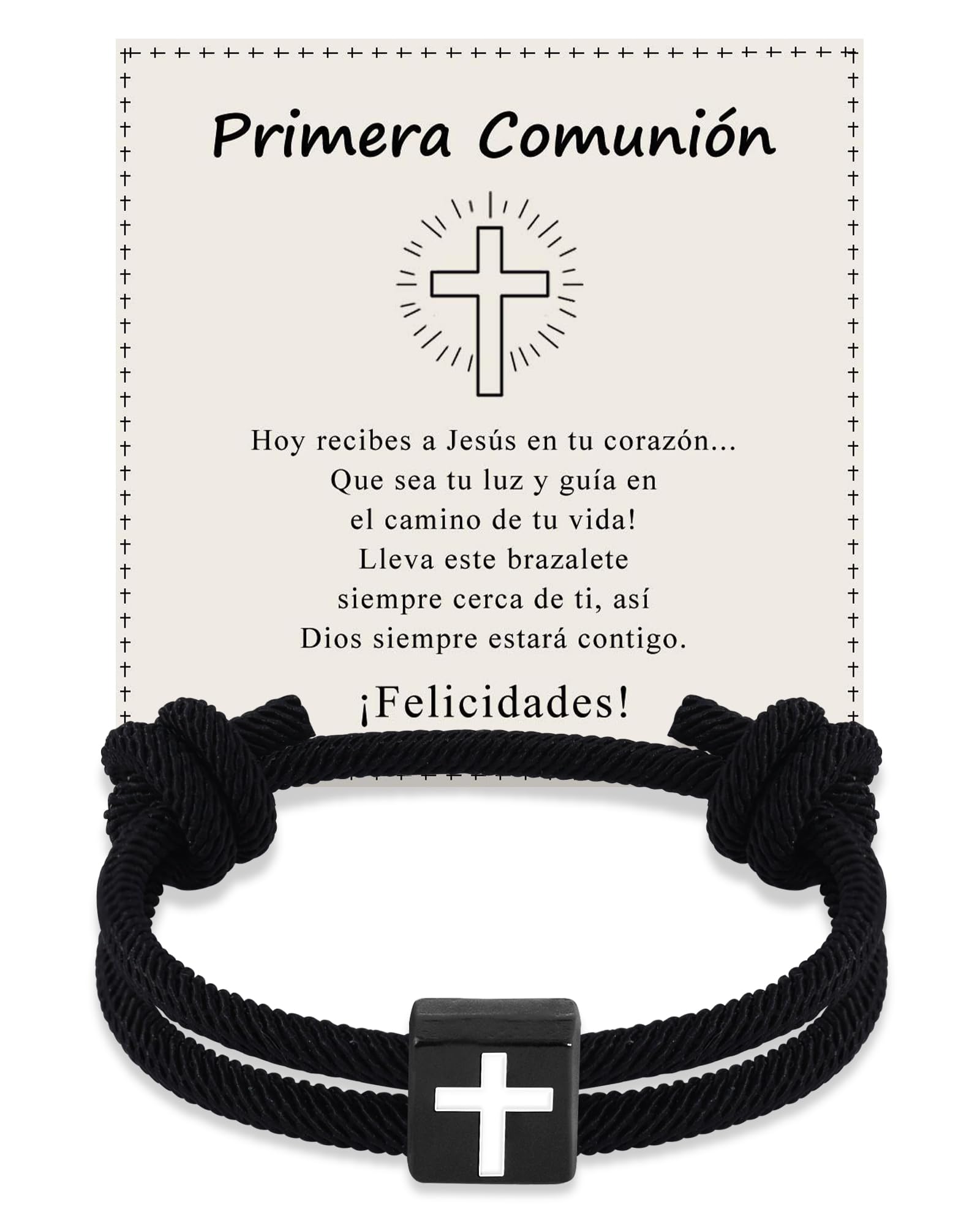 VGWON Pulsera Comunión Cruz Niño Joya Cristiana Bautizo Confirmación