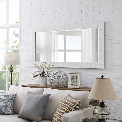 Miniatura 5 de Naomi Home Espejo alto, marco de mosaico, cuerpo completo, de pie libre/montado en la pared, 66.0 x 32.0 pulgadas