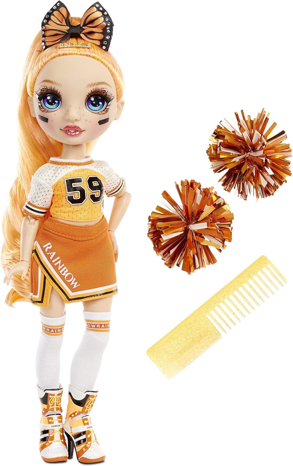 SMALL CLAP Rainbow High Cheer Fashion Doll Luxury Outfits, Pom Poms & Cheerleader Doll - Poppy Rowan, Orange Themed Fashion Doll Cheer Series - for Girls Age 6 (B0D7D6FM4G) Amazon Price History, Amazon Price Tracker