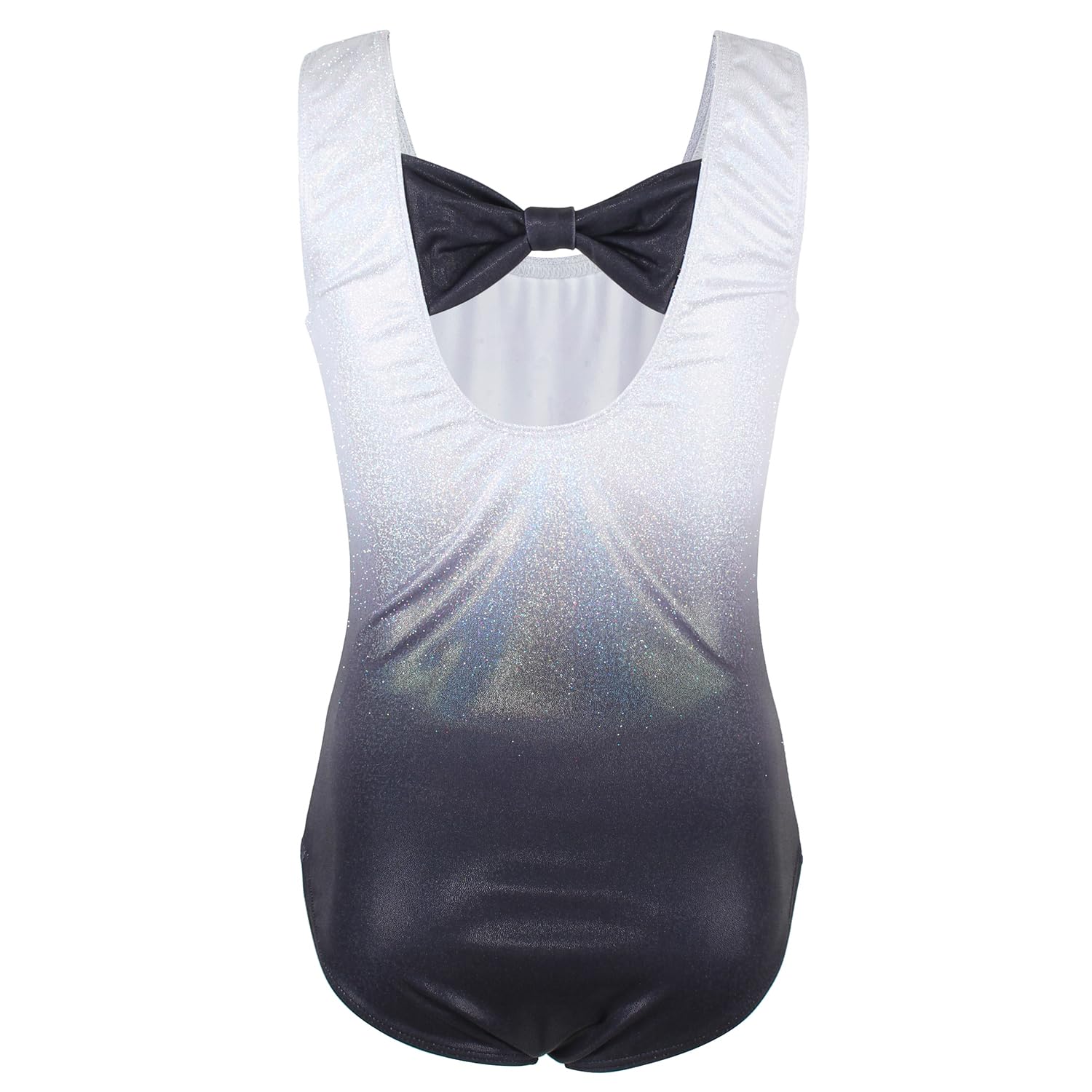 MODAFANS Gymnastics Leotards for Girls Sparkly Dance Unitards Biketards Black Activewear for Girls 4-13Years
