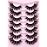 Kiromiro Lashes Volume False Eyelashes Wispy Faux Mink Eyelashes Long Dramatic Lashes 8D Volume Strip Eyelashes Cat Eye Lashes Pack