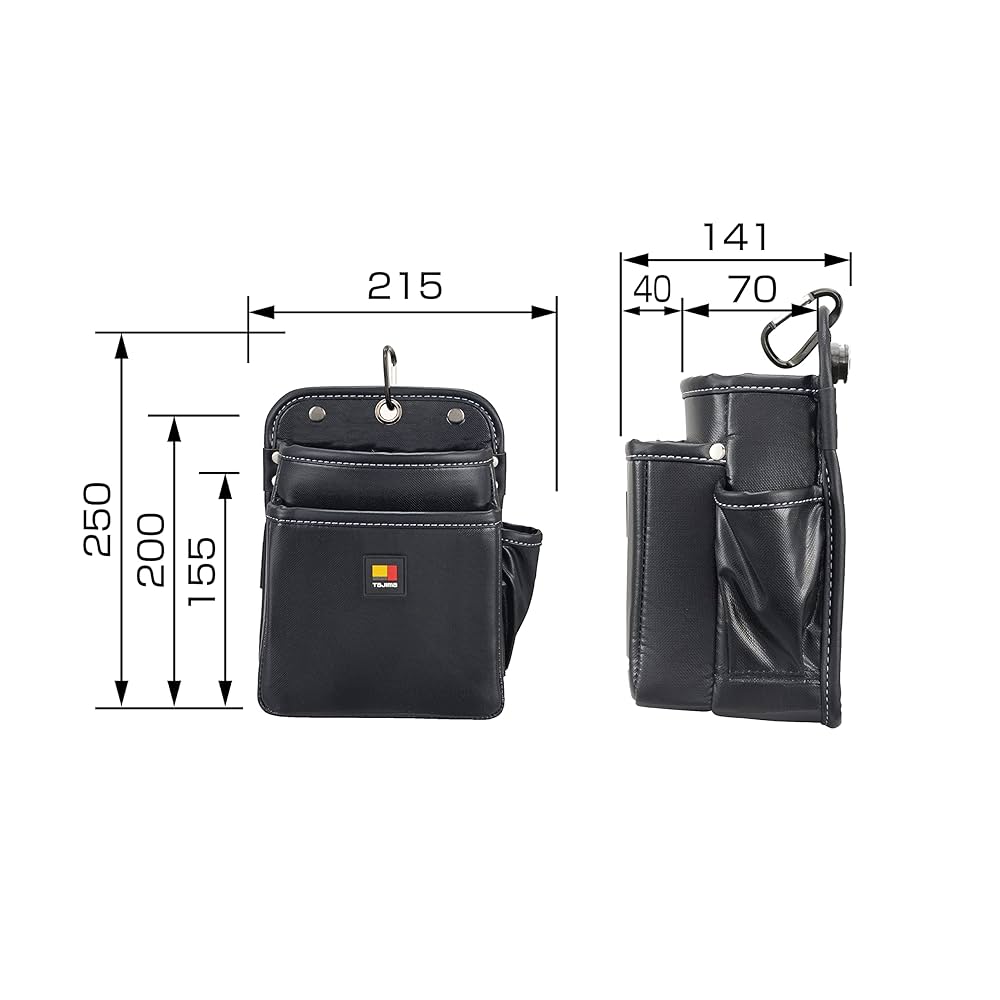 Amazon | タジマ セフシステム 着脱式腰袋 ツインフック 2段中