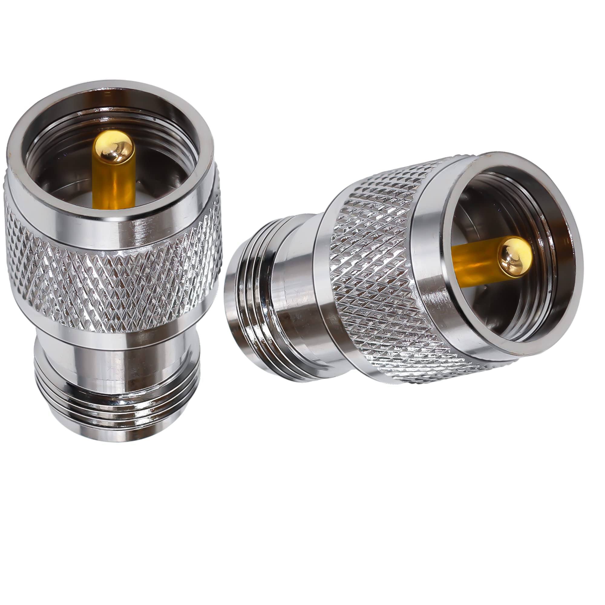 TUOLNK UHF zu N Koaxialstecker N Typ Buchse auf PL259 UHF Stecker RF Koaxialadapter für WLAN Antennenverlängerungskabel 2St