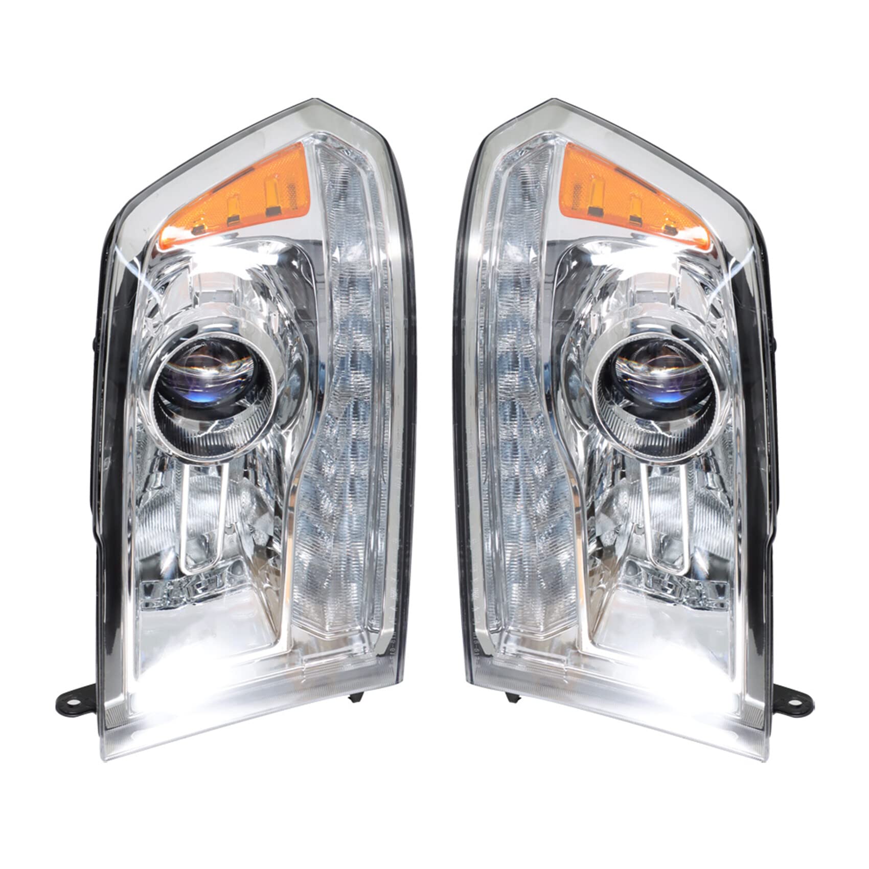 labwork Headlights Assembly Replacement for Ram 2009-2018 1500 2500 3500 Tube Switchback Turn Signal Set - Passenger & Driver Side