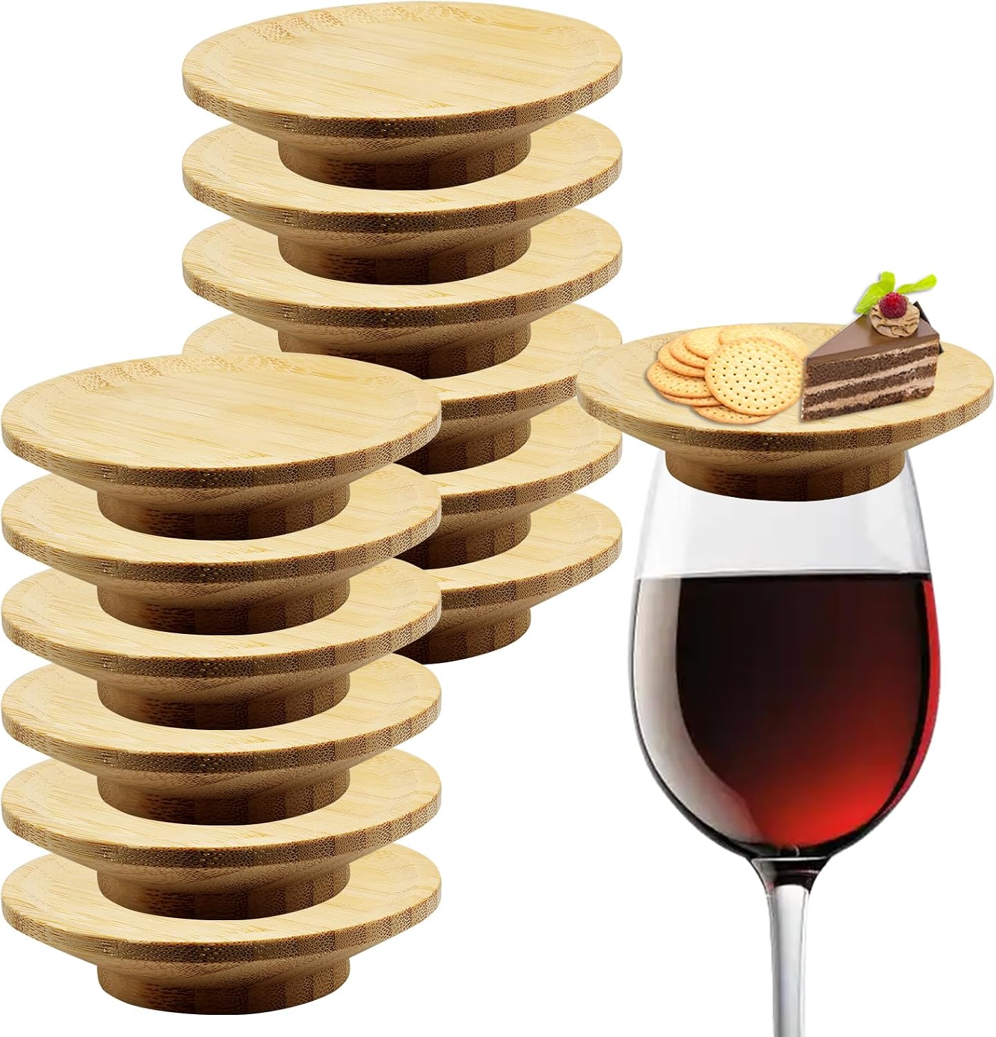 12 Pcs 3.7 Inch Wine Glass Charcuterie Toppers