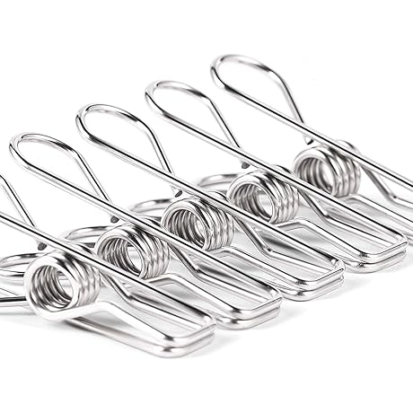 Stainless Steel Heavy Duty Clothespin Clips for Laundry