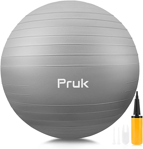 Pelota de yoga, pelota de pilates gruesa antideslizante para embarazo, parto, entrenamiento y entrenamiento básico, pelota de fitness antiestallidos