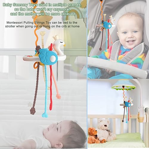 Miniatura 2 de DHOCEAM Montessori - Juguetes sensoriales para bebés de 1, 2, 3 años, juguetes de actividad estimulante táctil, juguetes de viaje sensoriales de