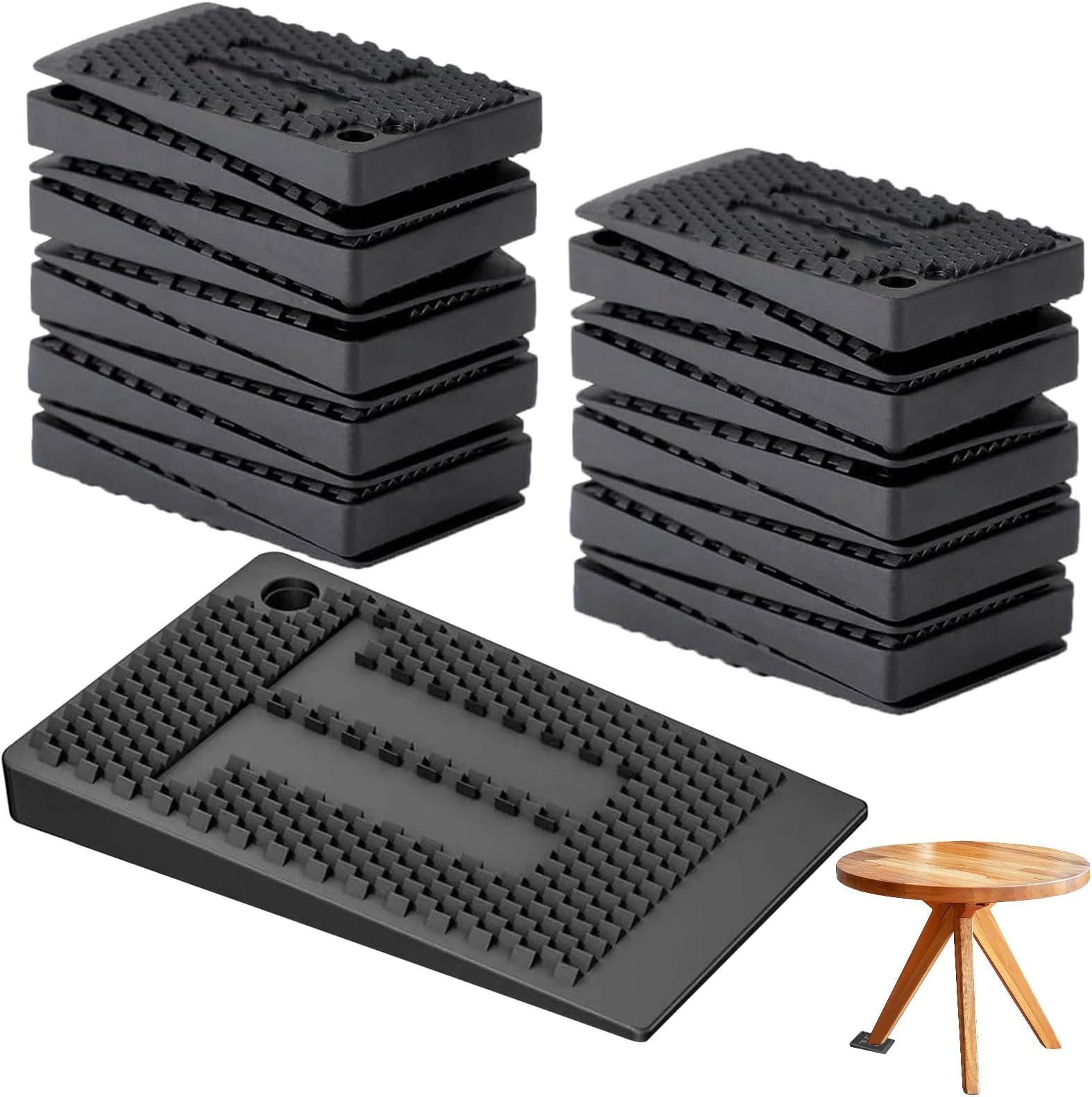 20pcs Furniture Levelers, Furniture Wedges, Flexible Plastic Shims for Leveling Furniture Wedges Levellers for Leveling Tables Chair Fridge Toilet, Wobbly Cabinet Fix, Indoor and Outdoor Use
