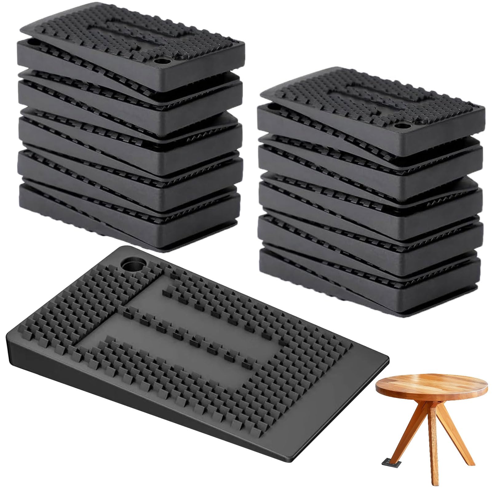 20pcs Furniture Levelers, Furniture Wedges, Flexible Plastic Shims for Leveling Furniture Wedges Levellers for Leveling Tables Chair Fridge Toilet, Wobbly Cabinet Fix, Indoor and Outdoor Use