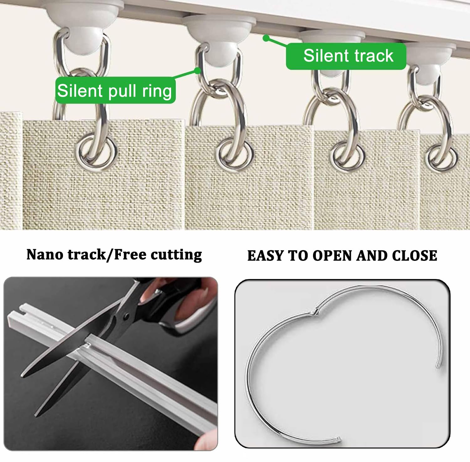 Rideau De Placard Coulissant Magnétique,Rideau De Penderie Imperméable Et Pliable (Protection Contre Le Froid Et La Poussière) pour étagères Ouvertes — avec Rail,H2,Track W300/Curtain H240cm
