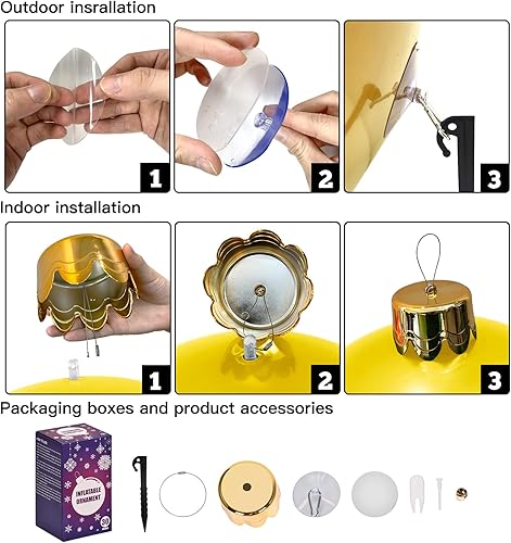 Miniatura 10 de Bolas inflables de PVC para decoración de Navidad al aire libre, adornos de Navidad de gran tamaño, bola inflable gigante de 30 pulgadas para