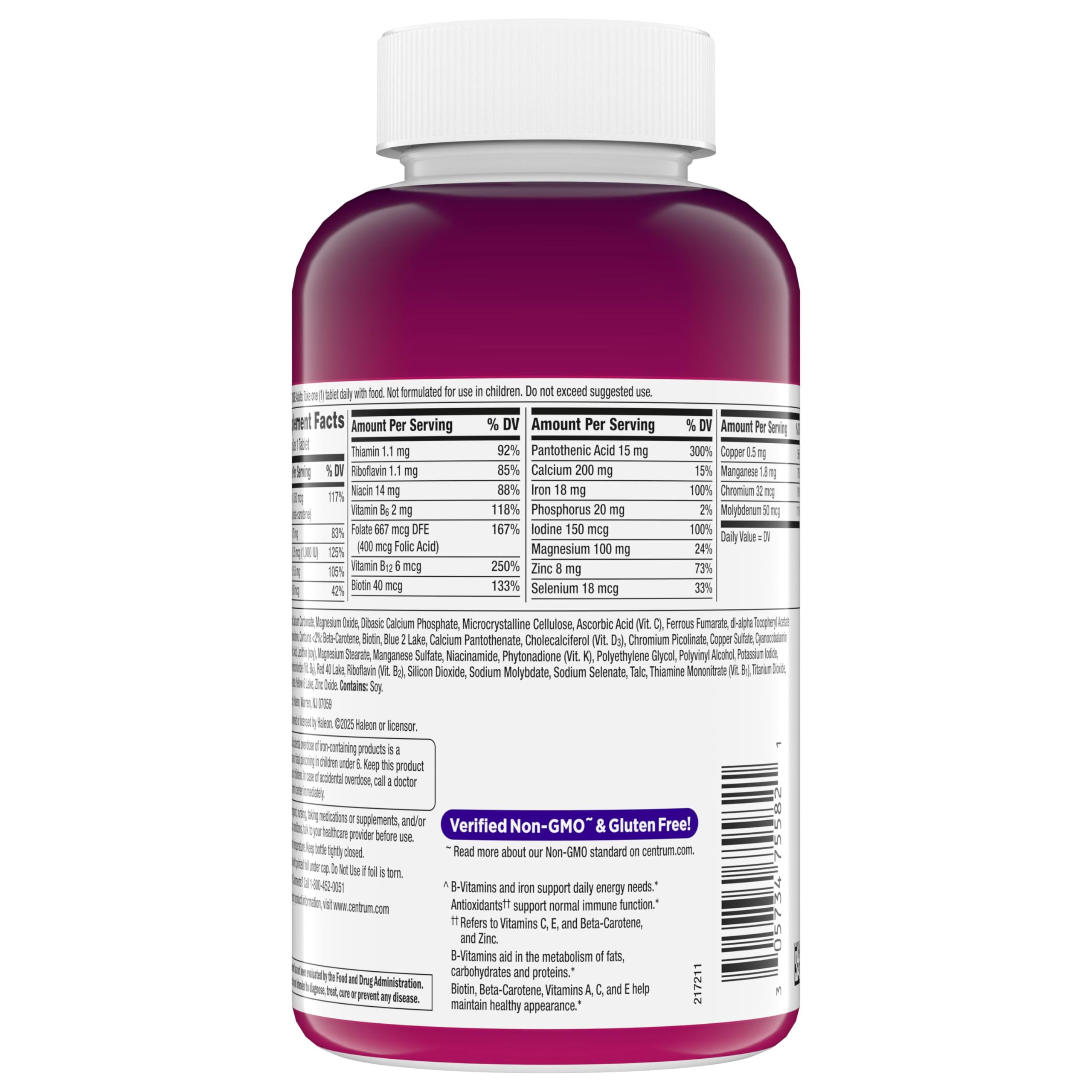 Centrum Multivitamin for Women 18 and Over, 250 Tablets — Amazon image 12