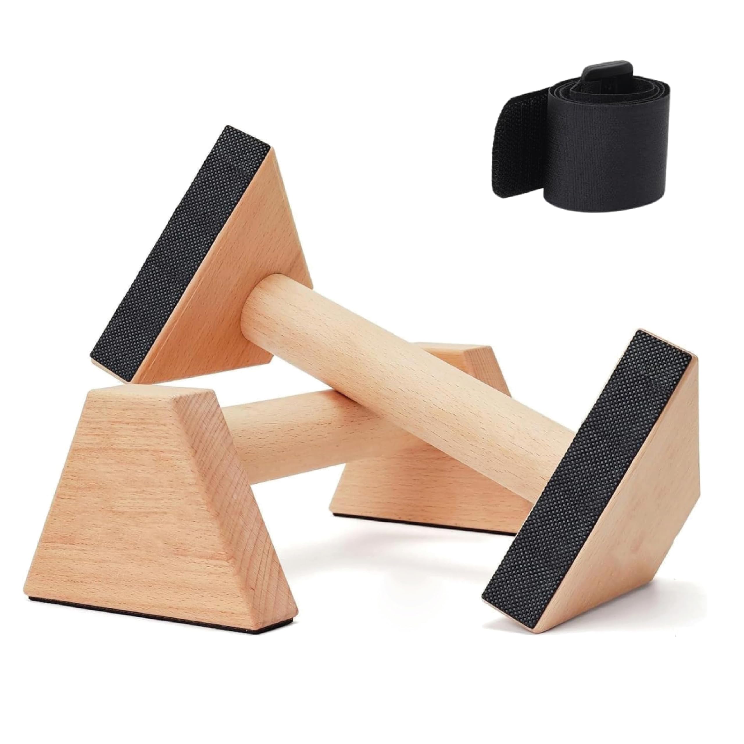 Parallele Calisthenics in Legno – Parallele Basse Antiscivolo per Allenamento Indoor/Outdoor – Maniglie per Flessioni Push Up Bar Fitness Portatili e Resistenti