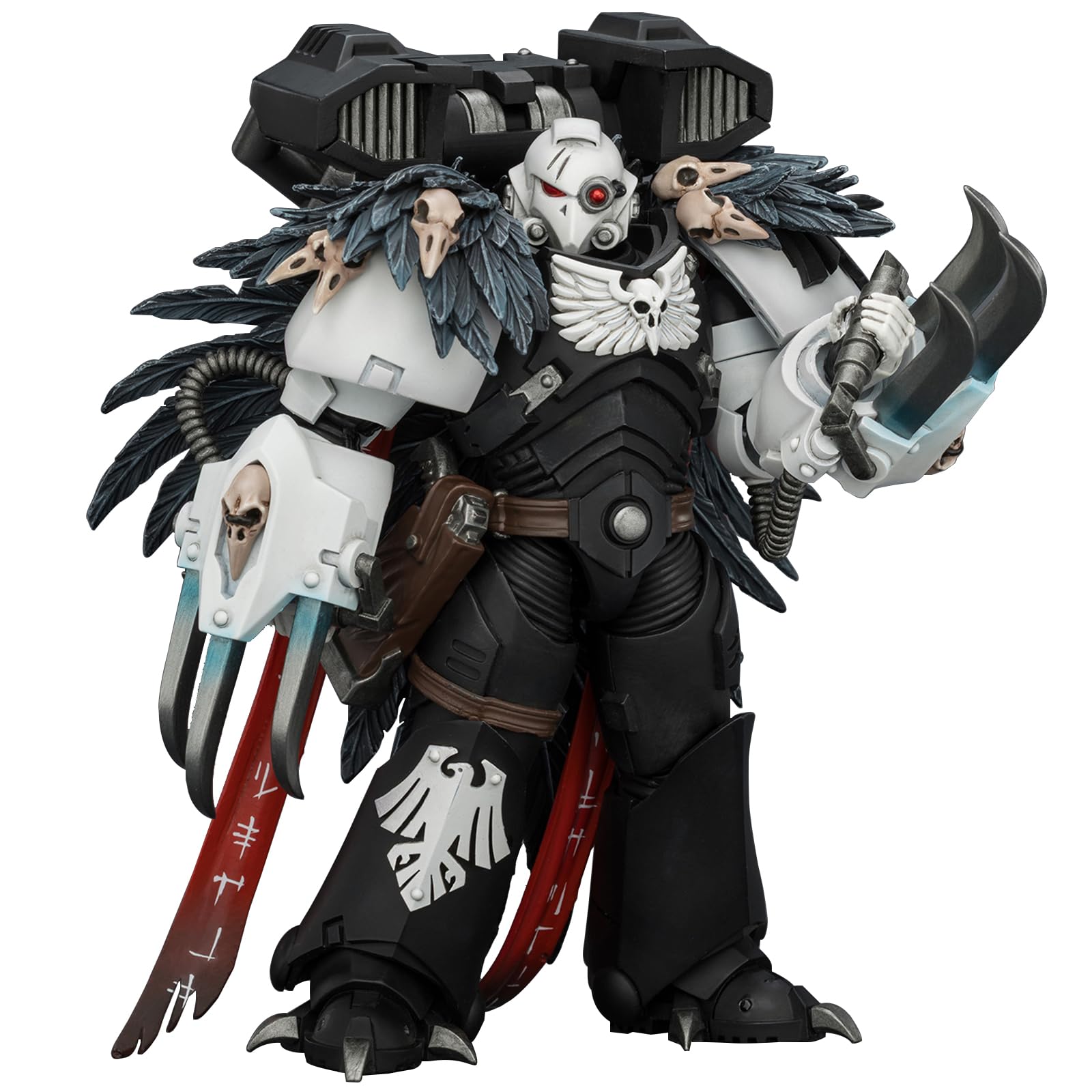 JOYTOY Warhammer 40k Raven Guard Chapter Master Aethon Shaan with Claws of Severax and Heavy Bolt Pistol 1/18 Action Figure Collect And Display Model