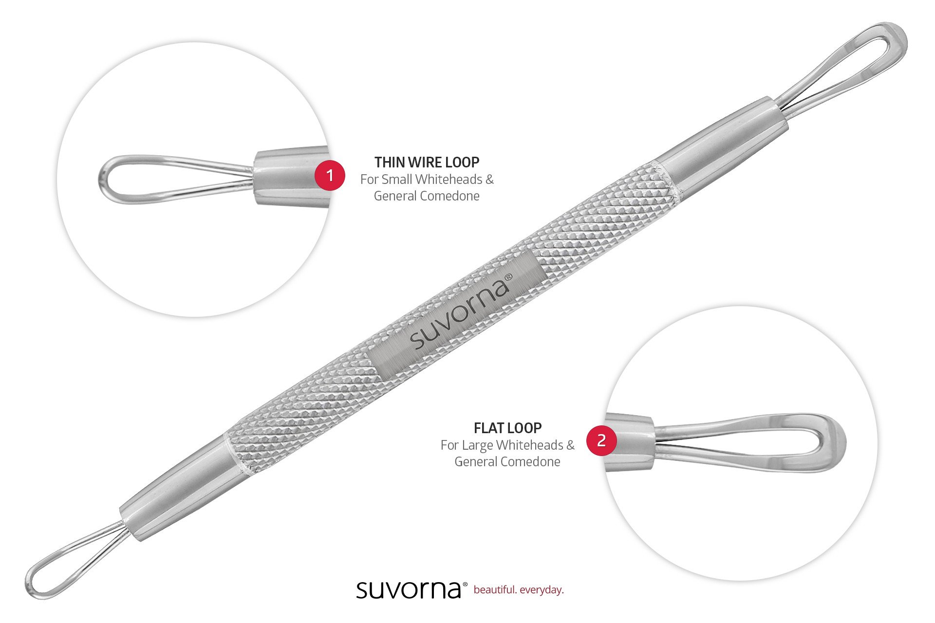 SuvornaSC-1103-SSP Whitehead/Acne Remover & Comedone Extractor