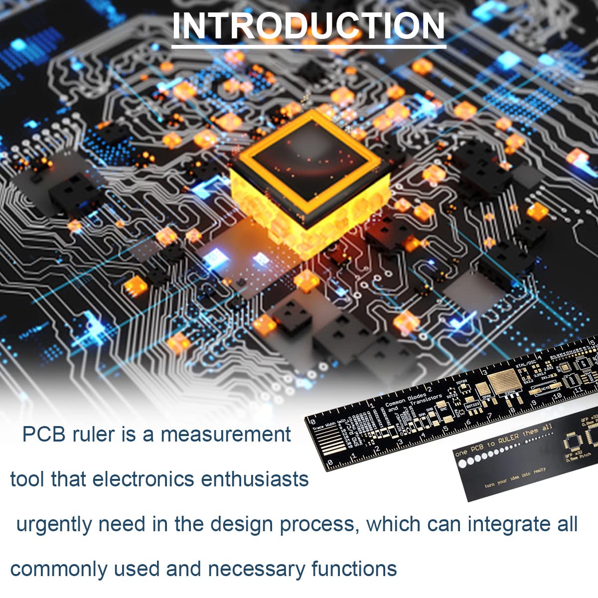 Snapklik.com : 3PCS PCB Ruler 3Sizes 15/20/25cm 5.9/7.8/9.8in ...