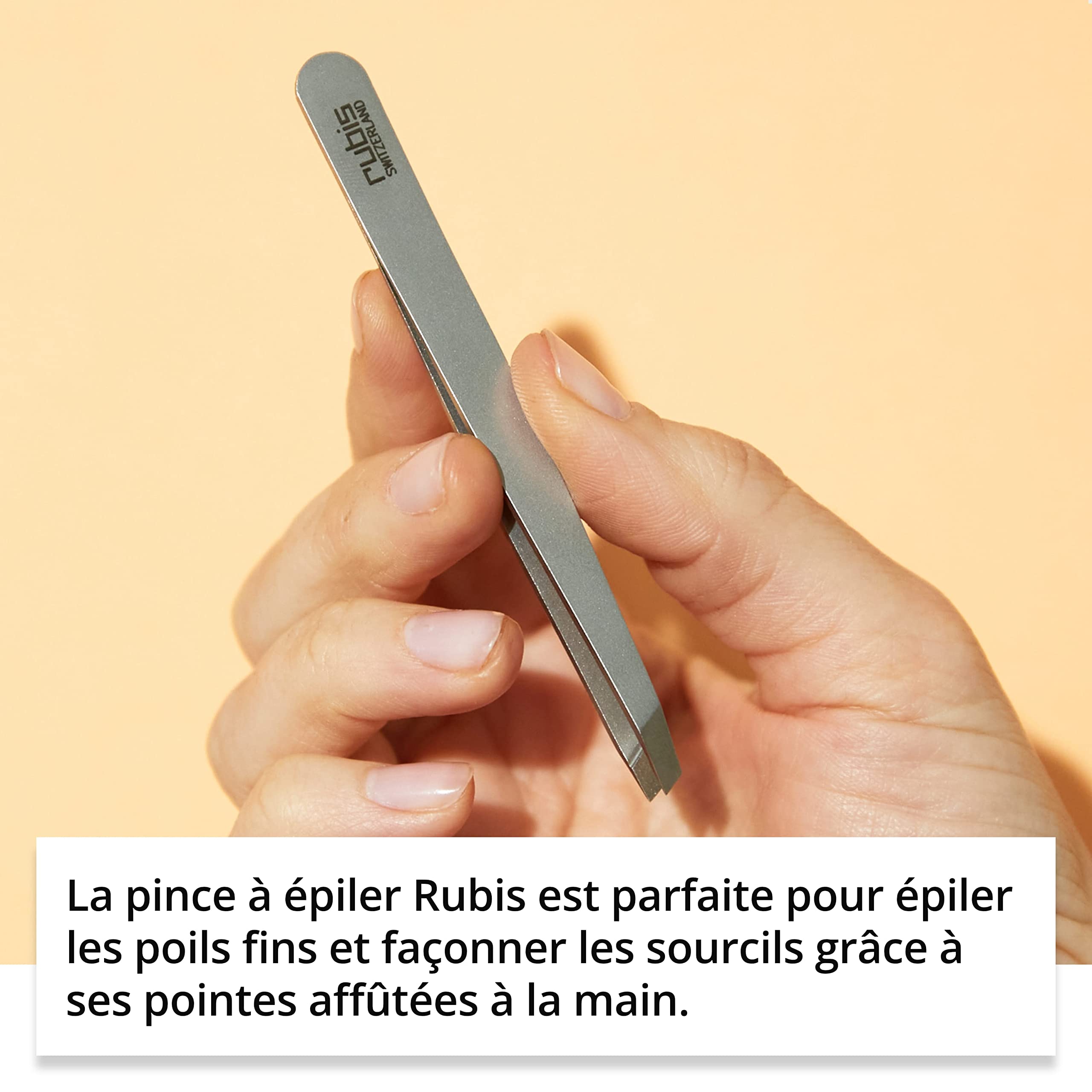 Rubis Kit de manucure avec ciseaux à ongles et pincettes pour épiler les sourcils - Petit ensemble de 2 pièces - Kit de soin des ongles et étui à pinces