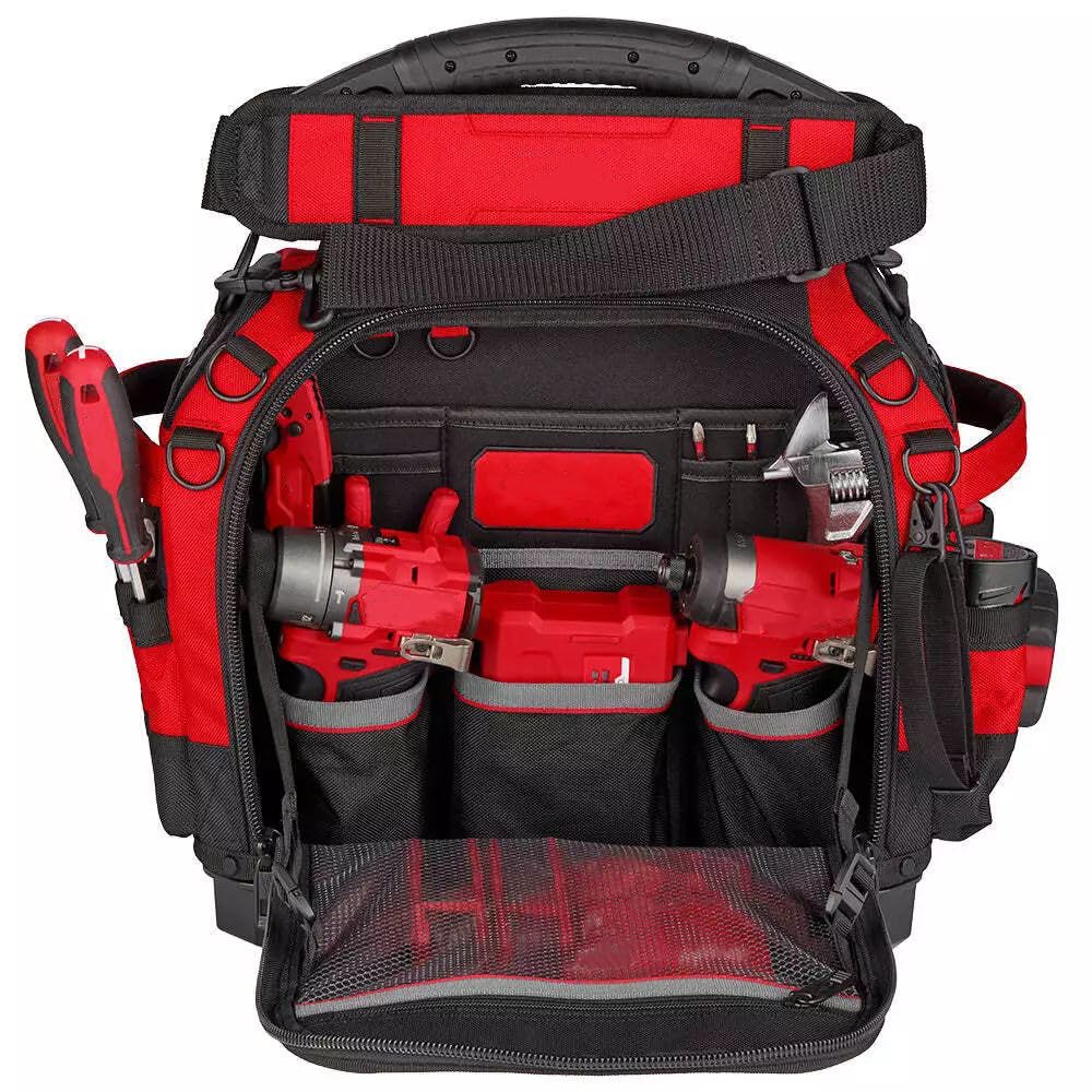 48-22-8316 Compatible with Milwaukee 15" Structured Tool Bag with 65 Pockets, Backpack Toolbag, Tool Heavy Duty Bag