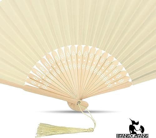 Miniatura 5 de FANSOF.FANS Abanico plegable de mano de papel con borla y varillas de bambú de grado A para mujeres y niñas, regalo de fiesta de verano, cumpleaños,