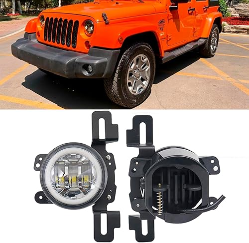 Miniatura 2 de Soportes modificados para luz antiniebla de 4 pulgadas, reemplazo de montaje para parachoques delantero Wrangler JK 2013-2018 Rubicon X Hard Rock