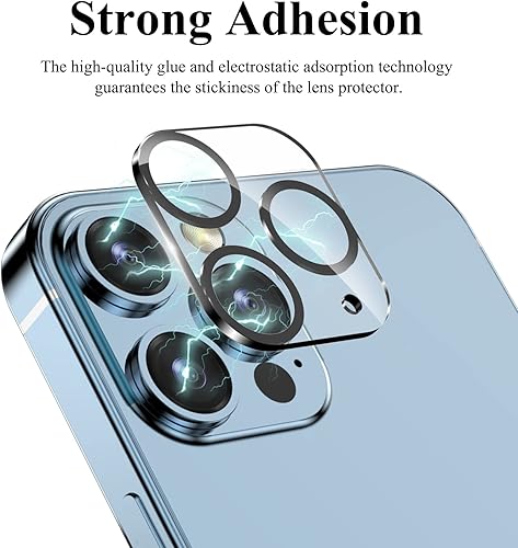 Miniatura 4 de YWXTW Paquete de 5 protectores de lente de cámara compatibles con iPhone 13 Pro Max de 6.7"/13 Pro de 6.1" vidrio templado