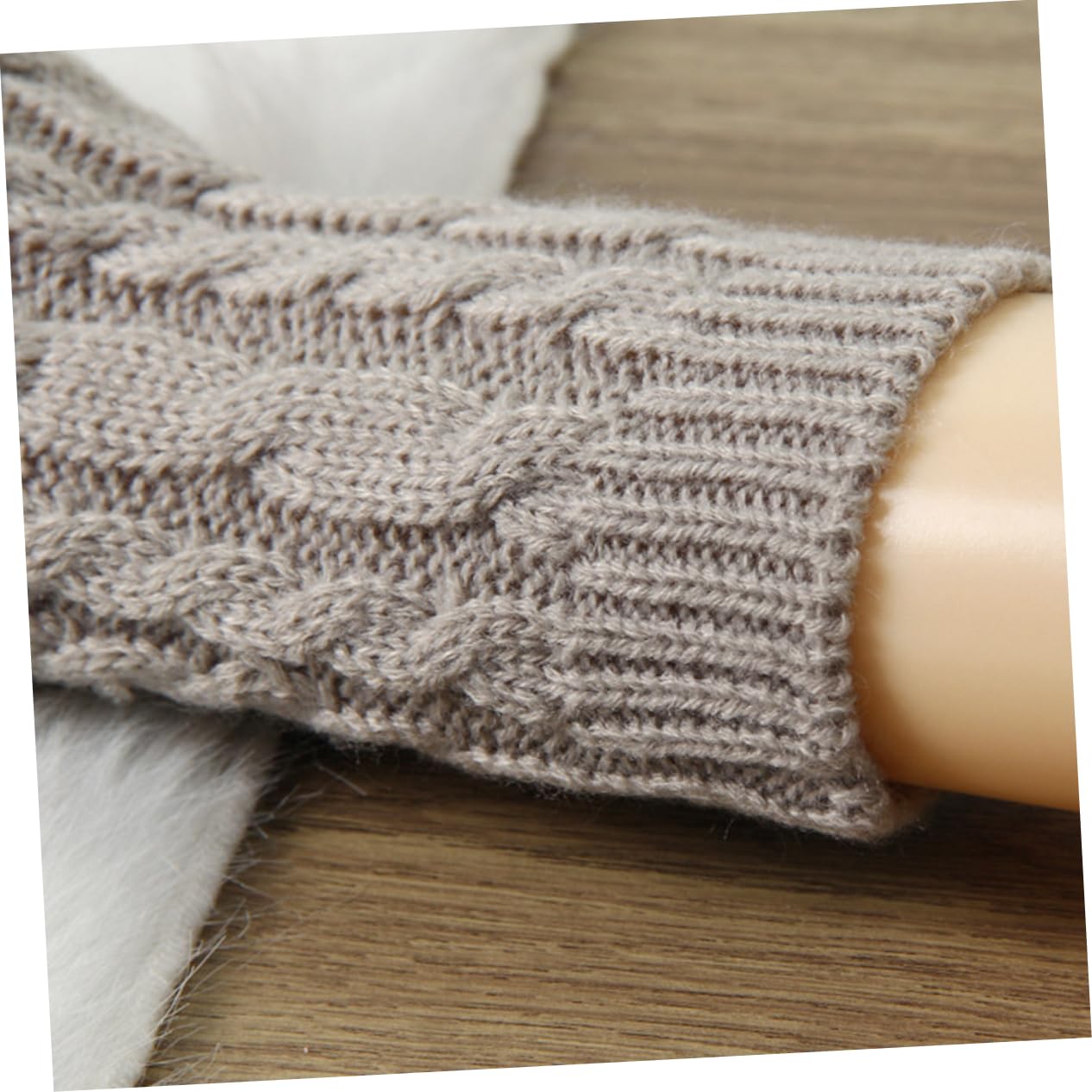 LIFKOME Soft Knitted Gloves for Winter Warm Fingerless Arm Sleeves Long Knit Gloves for Men Women