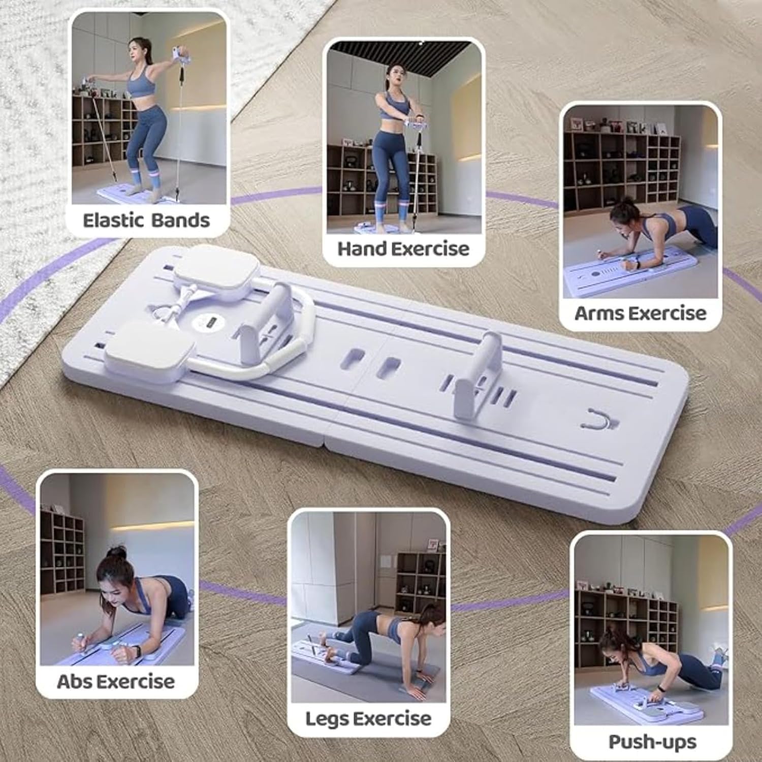 Planche Abdominale multifonctionnelle, Rouleau Abdominal à rebondissement Automatique avec Support pour Les Coudes, Planche d'exercices abdominaux multifonctionnelle