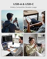 Vista 6 de MOVE SPEED 256GB Thumb Drive, 1000MB/s Read Write Speed, USB 3.2 Gen2+Type C Dual Interface SSD Drive with Leather Case Memory Stick for iPhone 15