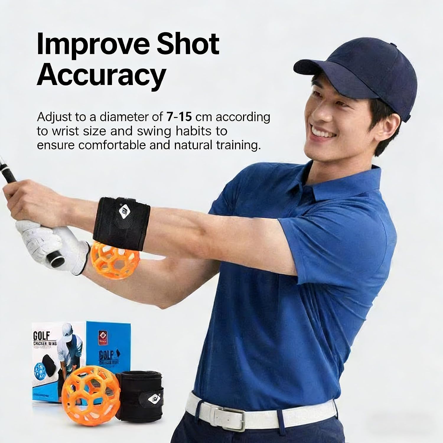 Golf Swing Training Aid-2-in-1 Golf Training Aid kit Including Golf Swing Trainer Ball, 60Pcs Impact Tape | Improve Golf Practice, Grip & Impact Precision