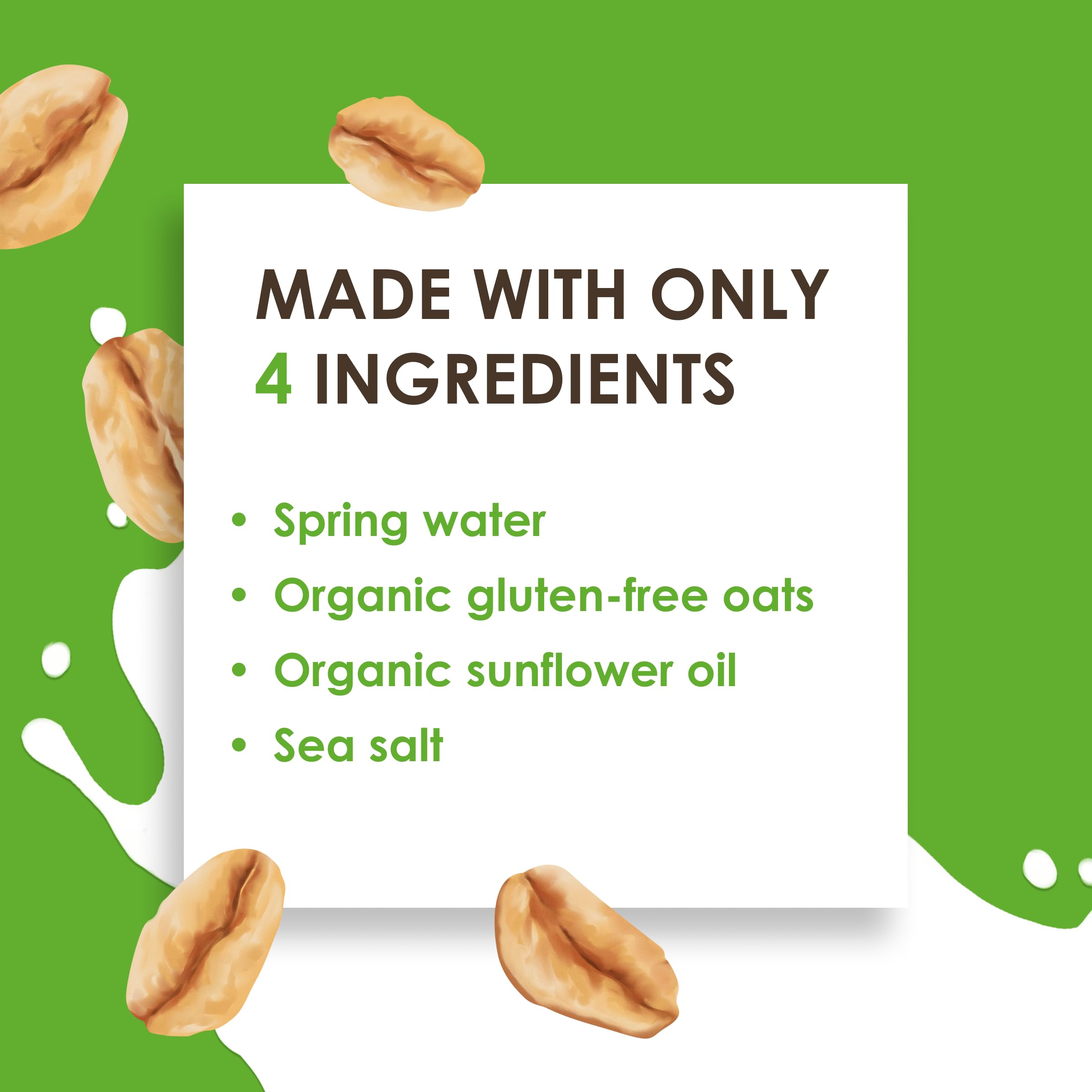 Rude Health 6 x 1 Litre Organic Oat Dairy-Alt Milk, 100% Natural Organic Drink, Lactose Free, Dairy Free & Gluten-Free, No Added Sugar, Award-Winning, Healthy & Vegan, 100% Recyclable Packaging — view 3