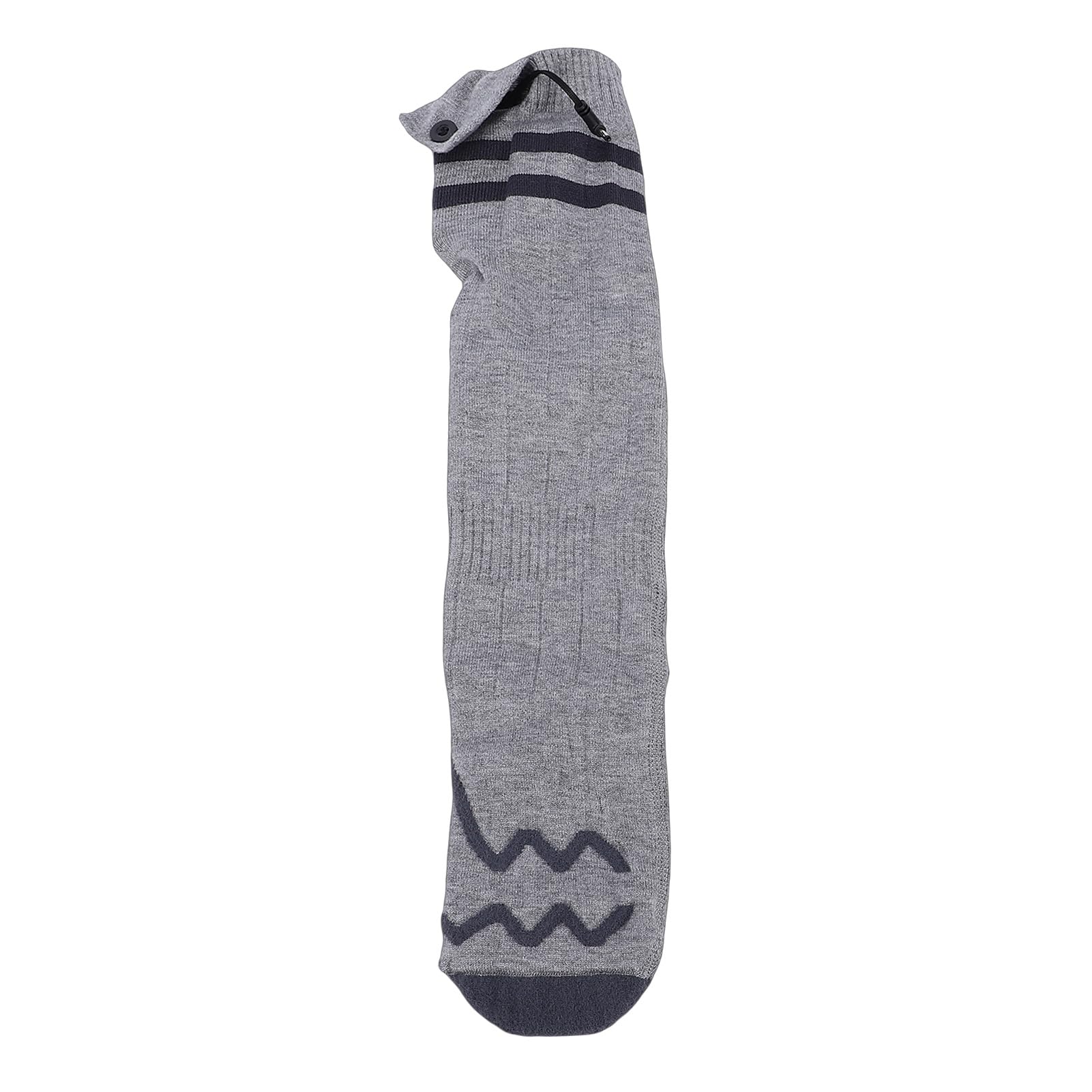 Srliya Chaussettes chauffantes rechargeables pour le ski d'hiver camping, chaussettes chauffantes électriques lavables en machine, gris
