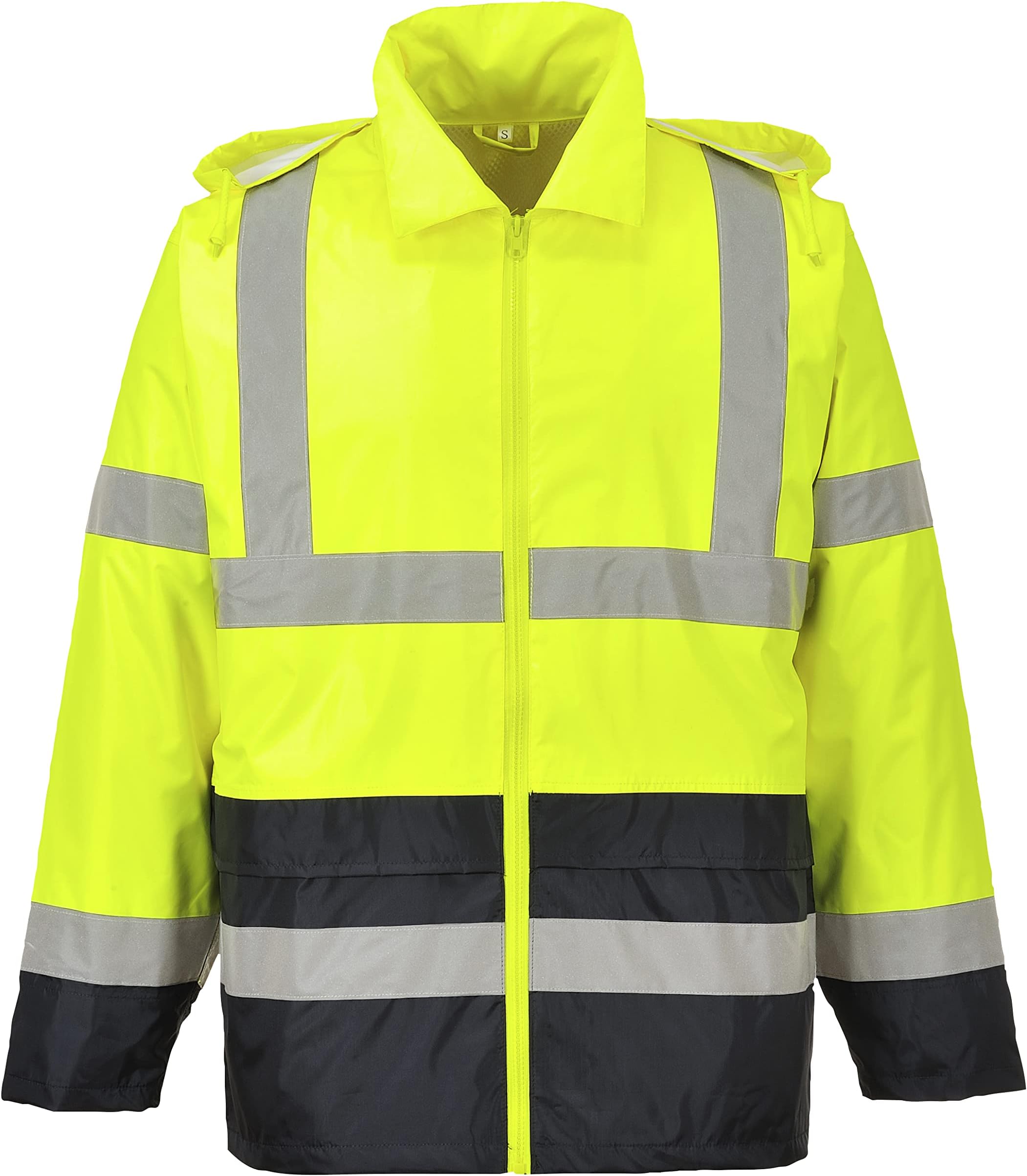 UH443 Classic Waterproof Rain Jacket in Reflective Contrast Hivis ANSI, XXL