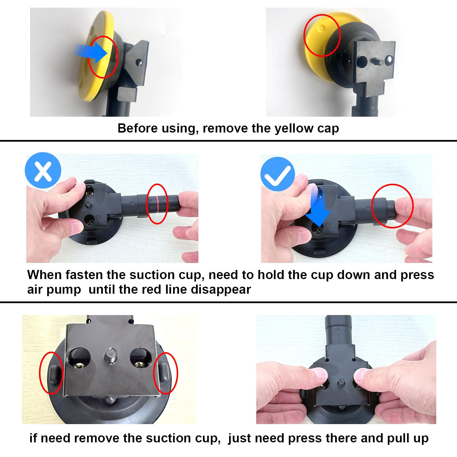 Metal Resistente Bomba Ventosa Compatible con Starlink Mini - Resistente de 3 '' Ventosa para Coche/Autocaravana/Barco -Seguro, Resistente a La Intemperie, Resistente Las Vibraciones Soporte