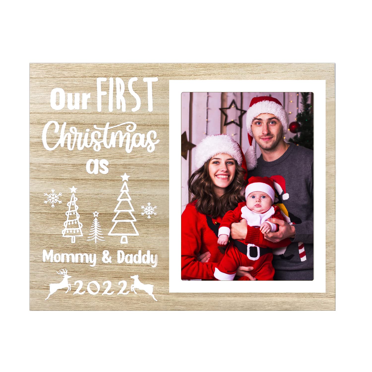Baby Picture Frame Baby Bump's First Christmas As Mommy And Daddy