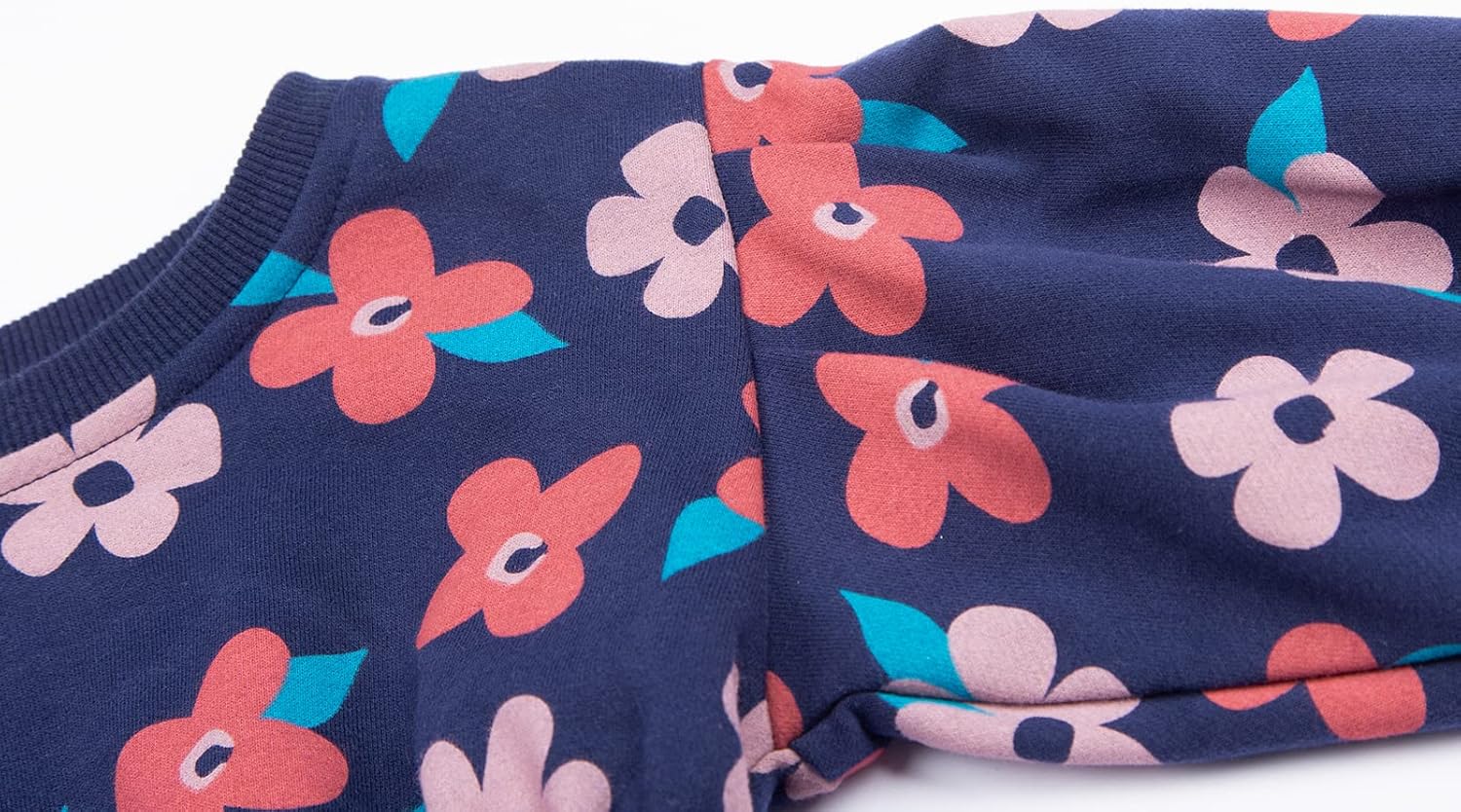 Mud Kingdom Little Girls Love Heart Smocked Sweatshirt Dress Long Sleeve Colorful - Image 4