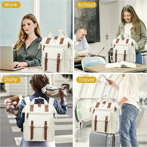 Miniatura 6 de LOVEVOOK - Mochila para laptop, para viaje de trabajo, bolso de enfermera, profesor, médico, viajero, para computadora de negocios, mochila