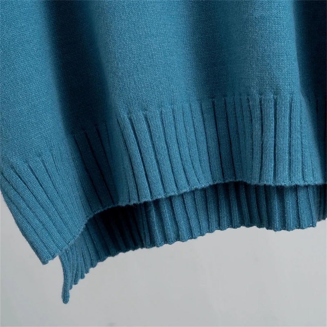 Vogrtcc Maglione da Donna Autunno Inverno Top Maglione Casual Ampio Lavorato A Maglia Oversize di Base