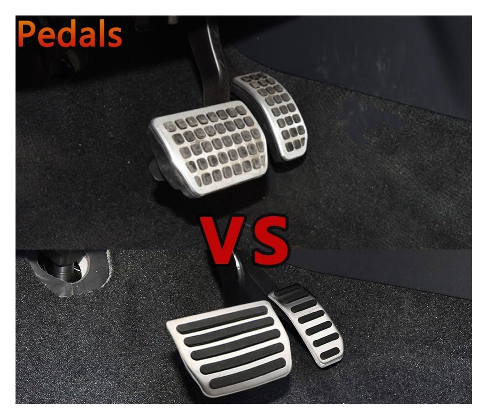 Cover Koppelingspedaal Voor Volvo XC60 XC70 V60 V70 S60 S60L S80 S80L 2009-2015 AT MT Rvs Auto Pedalen gaspedaal Rempedaal Auto pedaal (Maat : MT