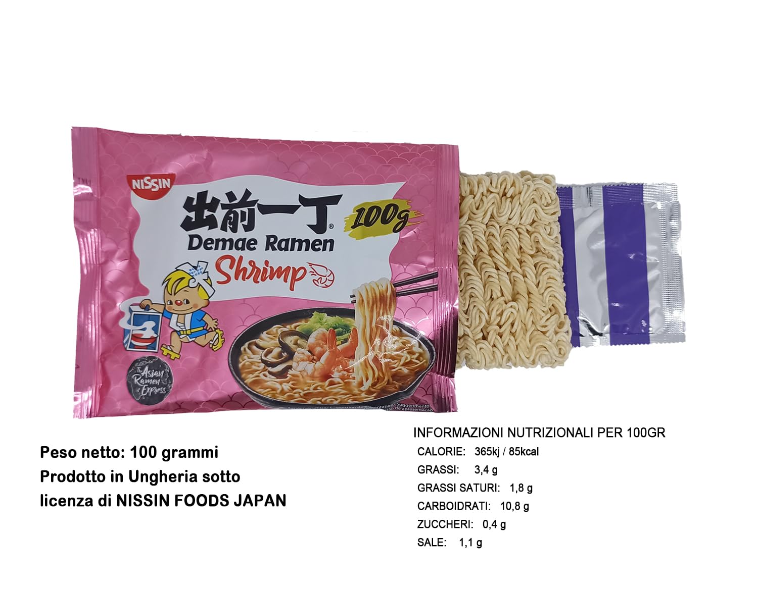 MiFan Ramen Box - Il Preferito Della Famiglia con 15 pz Deame Ramen Istantanei da Nissin per un'Esplosione di Sapori 5 Gusti Diversi
