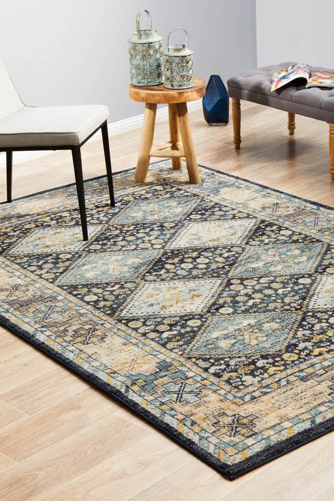 Rug Culture Legacy 857 Rectangular Area Rug, Navy, 230 cm x