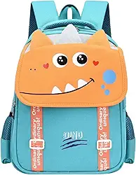Mochila Escolar Infantil Unicórnio e Dinossauro, 4 Cores Disponíveis, Design Divertido, Alças Ajustáveis, para Crianças da Pré-escola e Ensino Fundamental