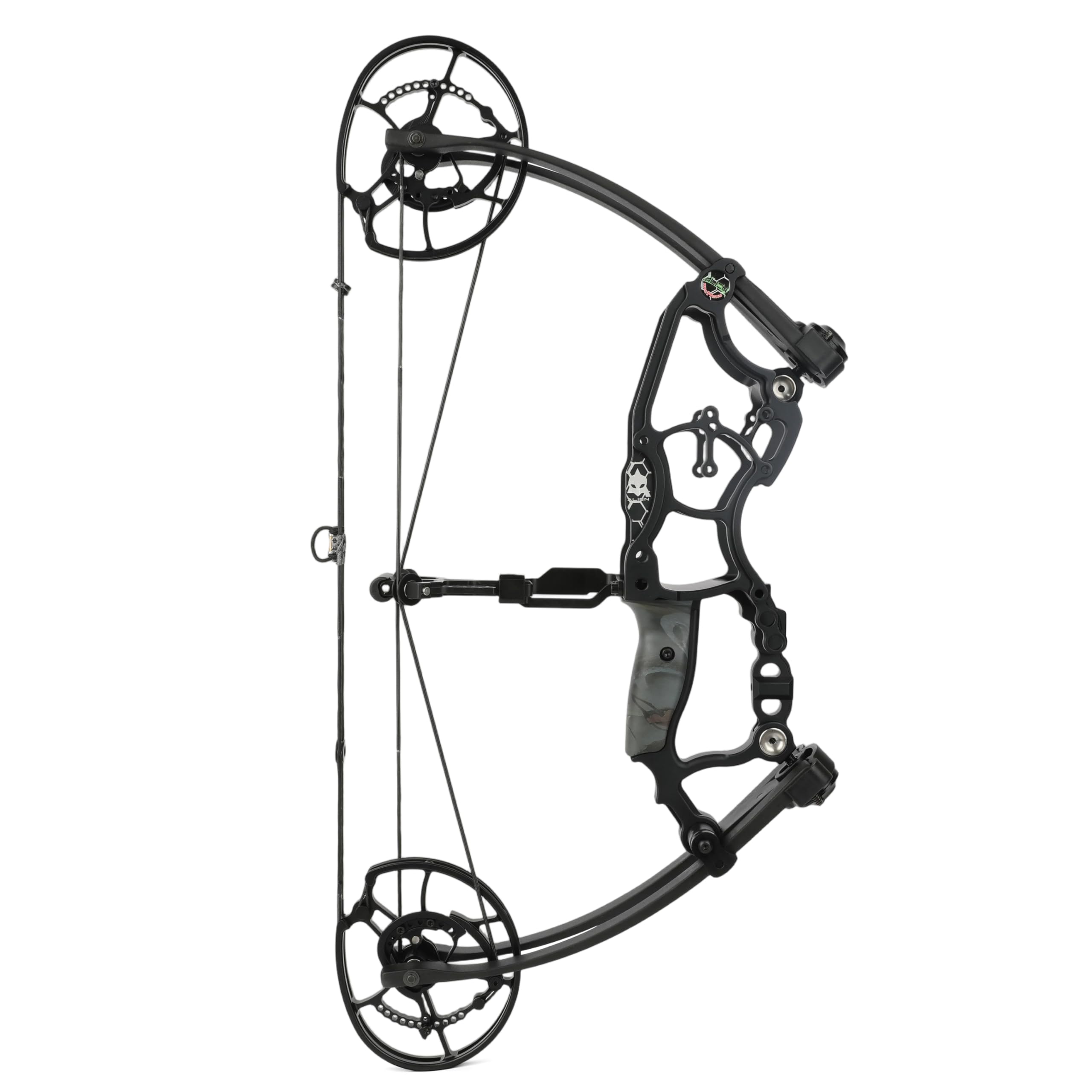 17" kit arco compound, 30~70lbs regolabile, arco steelball, doppio uso arco da caccia,RH&LH, può sparare freccia e palla d'acciaio, per tiro con l'arco da caccia (nero-set)